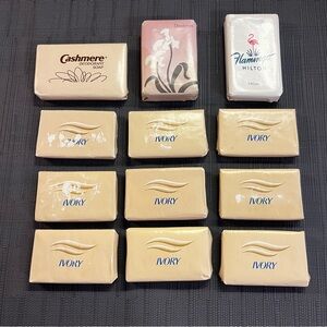 Vintage Ivory and Assorted Travel Soap Bars Collection - 12 Total